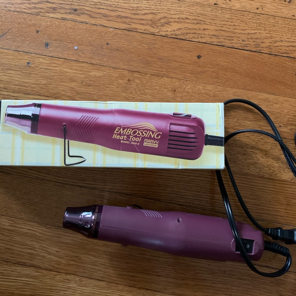 Marvy Embossing Heat Tool, Purple & Embossing Tinsel/Powder